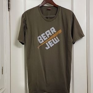 Men's brown "Bear Jew" graphic t-shirt